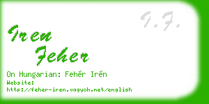 iren feher business card