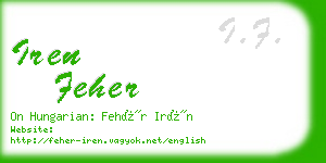 iren feher business card